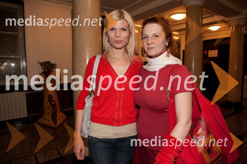 Mija Špiler in Suzana Grau, igralkaPremiera predstave Dantonova smrt, Slovensko mladinsko gledališče