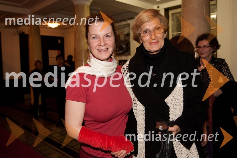 Suzana Grau, igralka in Mojca Kreft, dramaturginjaPremiera predstave Dantonova smrt, Slovensko mladinsko gledališče