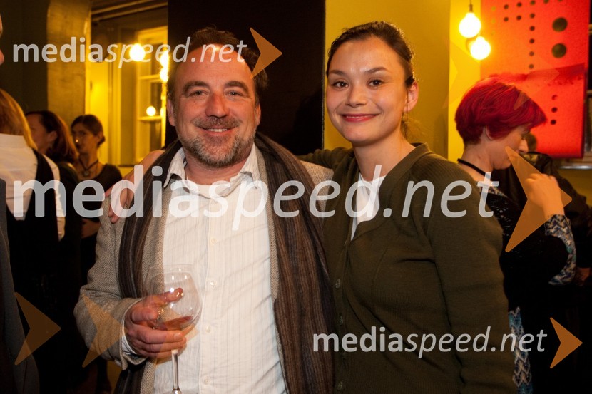 Saša Jovanovič, režiser in soproga Alja Kapun, igralkaPremiera predstave Dantonova smrt, Slovensko mladinsko gledališče