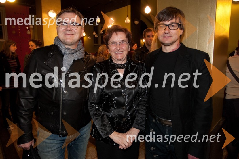 Marjan Farič, Zinka Farič in Matjaž Farič, koreograf, plesalecPremiera predstave Dantonova smrt, Slovensko mladinsko gledališče