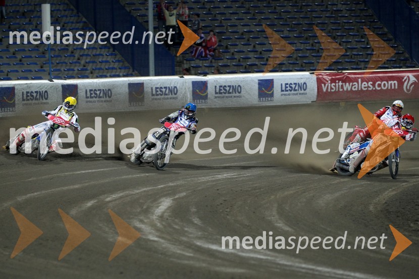 Finale: Tomasz Gollob, Chris Holder, Jaroslaw Hampel, Andreas JonssonSpeedway Grand Prix 2012, VN Evrope - dirka