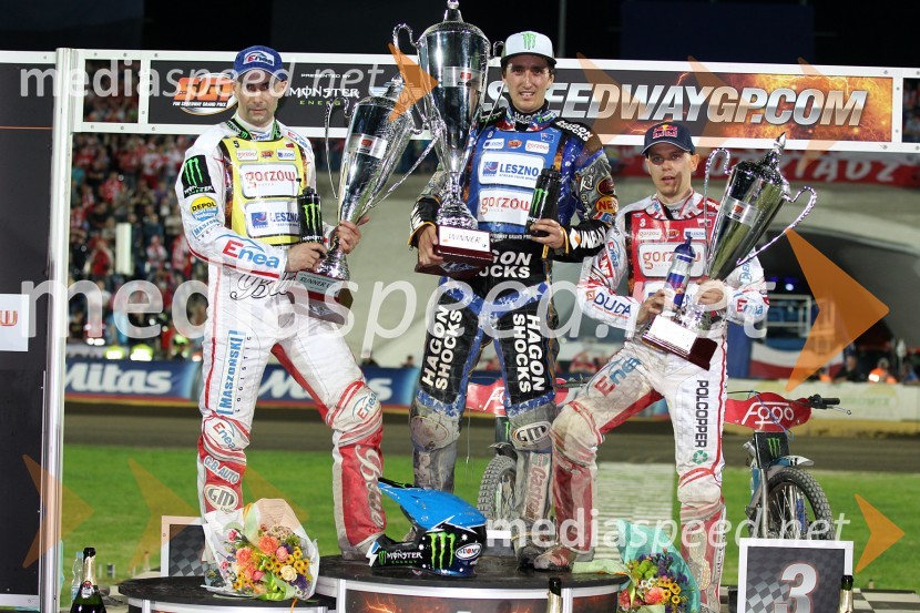 Tomasz Gollob, Chris Holder, Jaroslaw HampelSpeedway Grand Prix 2012, VN Evrope - dirka