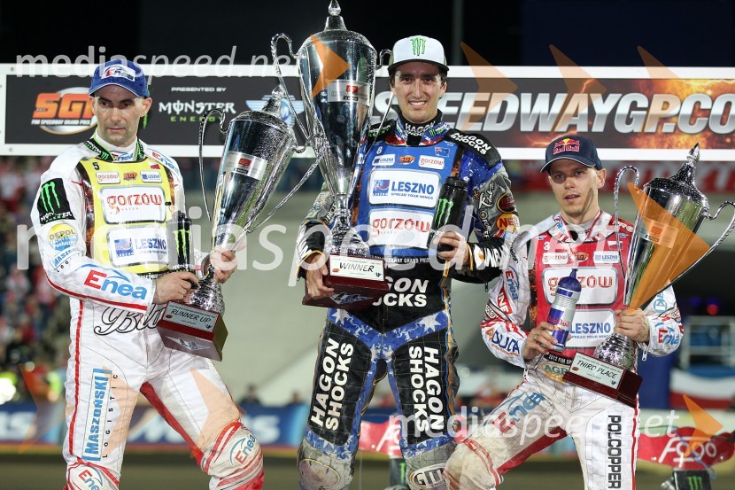 Tomasz Gollob, Chris Holder, Jaroslaw HampelSpeedway Grand Prix 2012, VN Evrope - dirka