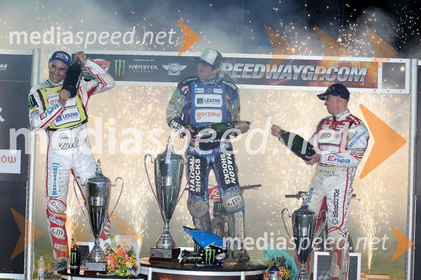 Tomasz Gollob, Chris Holder, Jaroslaw HampelSpeedway Grand Prix 2012, VN Evrope - dirka