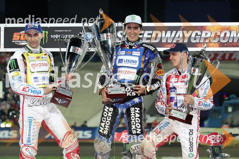 Tomasz Gollob, Chris Holder, Jaroslaw HampelSpeedway Grand Prix 2012, VN Evrope - dirka