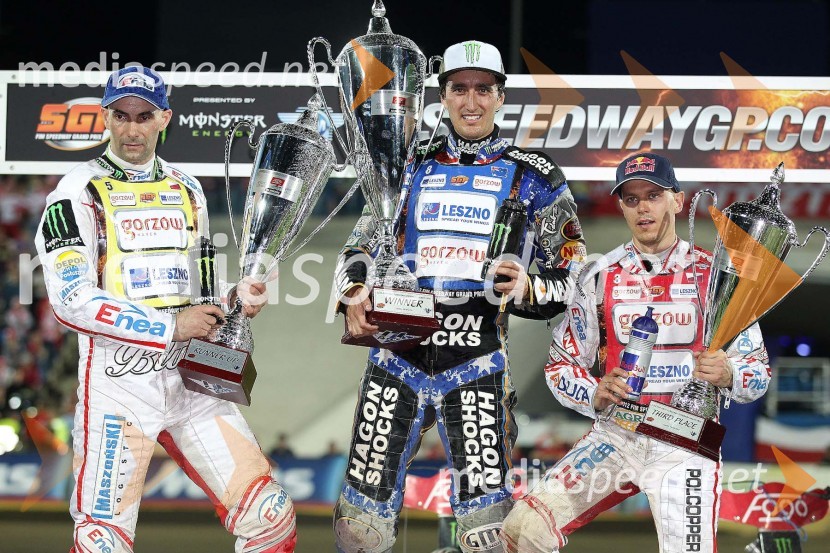 Tomasz Gollob, Chris Holder, Jaroslaw HampelSpeedway Grand Prix 2012, VN Evrope - dirka