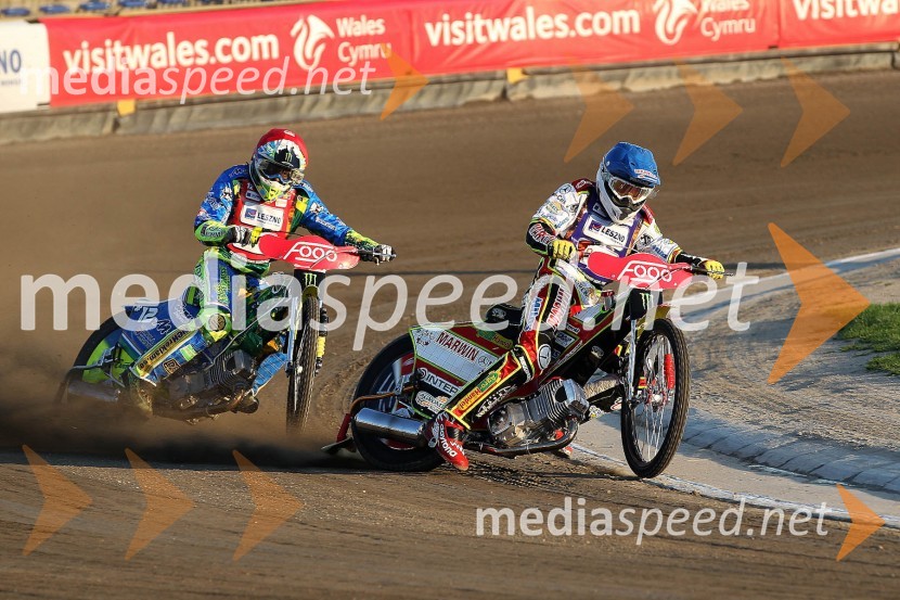 Antonio Lindbäck (Švedska) in Przemyslaw Pawlicki (Poljska)Speedway Grand Prix 2012, VN Evrope - dirka