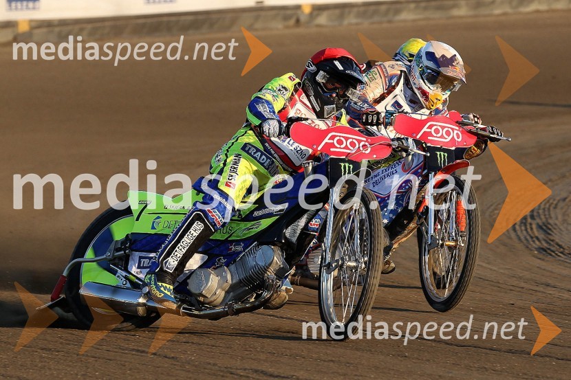 Kenneth Bjerre (Danska), Jason Crump (Avstralija)Speedway Grand Prix 2012, VN Evrope - dirka