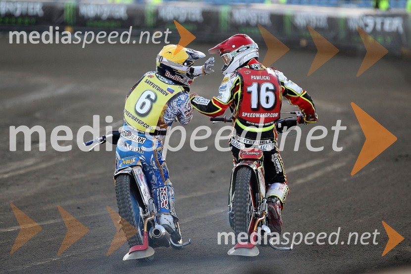 Emil Sayfutdinov (Rusija) in Przemyslaw Pawlicki (Poljska)Speedway Grand Prix 2012, VN Evrope - dirka
