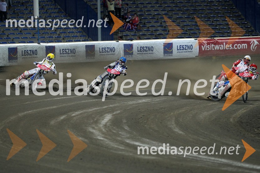 Finale: Tomasz Gollob, Chris Holder, Jaroslaw Hampel, Andreas JonssonSpeedway Grand Prix 2012, VN Evrope - dirka