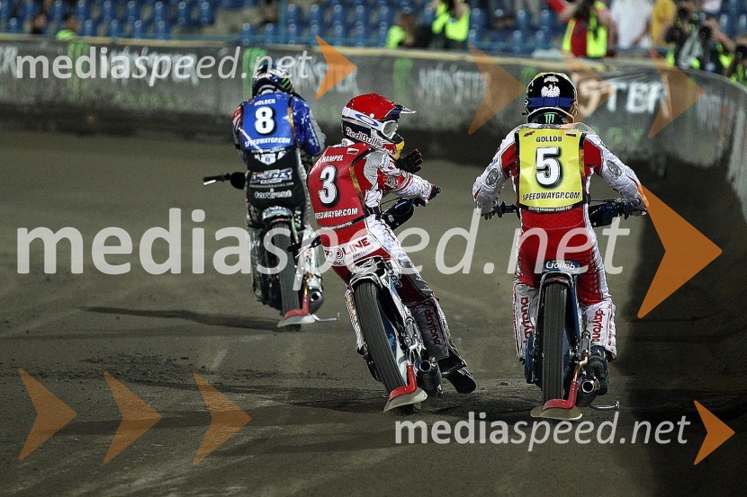 Chris Holder (Avstralija), Jaroslaw Hampel (Poljska), Tomasz Gollob (Poljska)Speedway Grand Prix 2012, VN Evrope - dirka