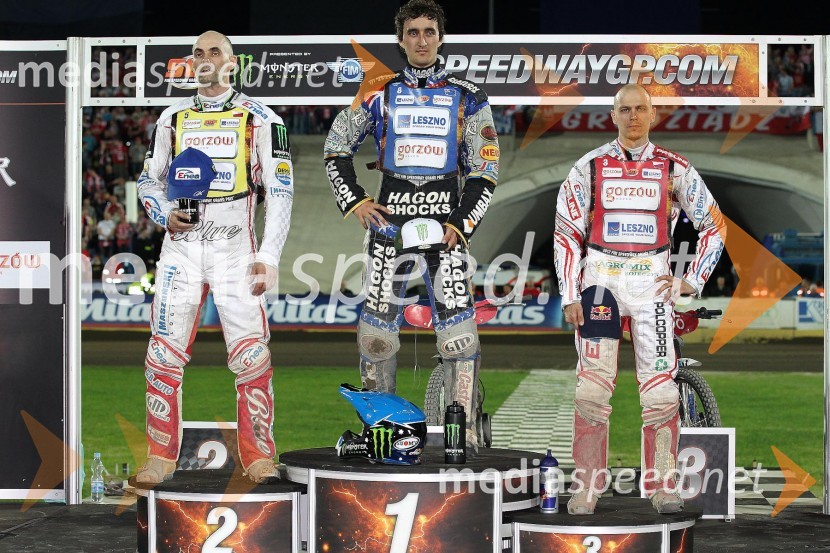 Tomasz Gollob, Chris Holder, Jaroslaw HampelSpeedway Grand Prix 2012, VN Evrope - dirka