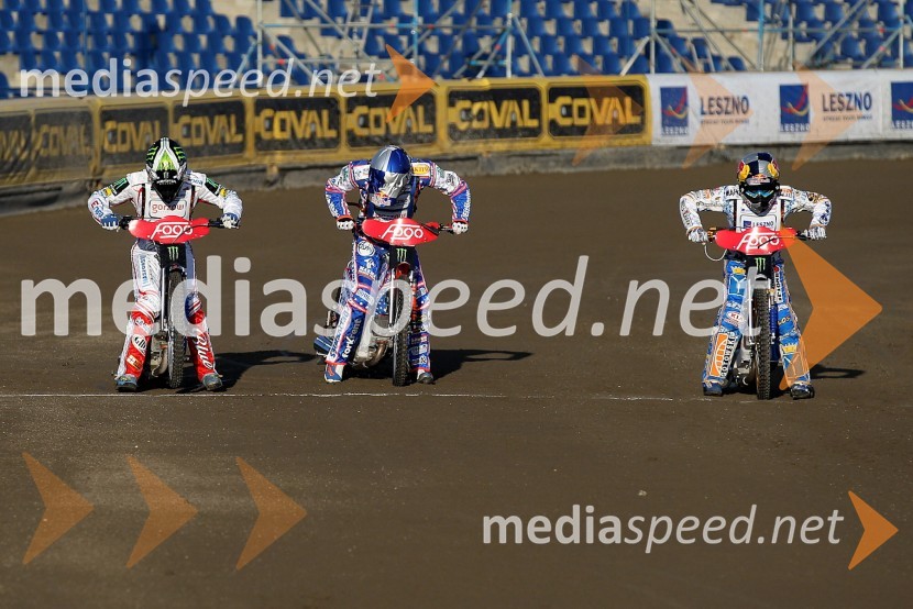 Tomasz Gollob (Poljska), Jason Crump (Avstralija), Emil Sayfutdinov (Rusija)Speedway Grand Prix 2012, VN Evrope - žreb in trening