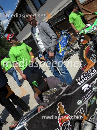 Matic Ivačič (AMD Krško) in Matej Žagar (AMTK Ljubljana)Speedway World Cup 2012, kvalifikacije, 2. dirka