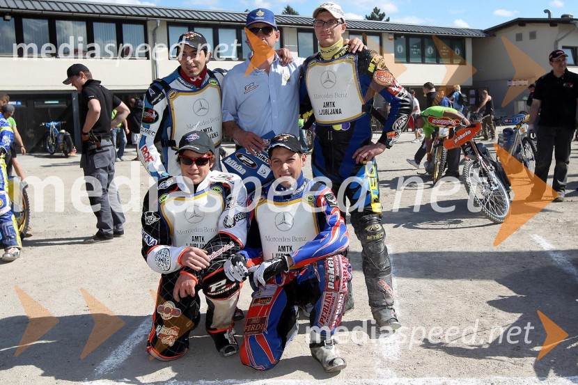 Cristian Carrica (ITA), Alessandro Dalla Valler, selektor italjanske reprezentance, Mattia Carpanese, Nicolas Vicentin (ITA), Nicolás Covatti (ITA)Speedway World Cup 2012, kvalifikacije, 2. dirka