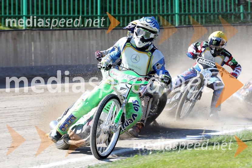 Maks Gregorič (AMTK Ljubljana), Oleksandr Loktaev (UKR), Billy Hamill (ZDA)Speedway World Cup 2012, kvalifikacije, 2. dirka