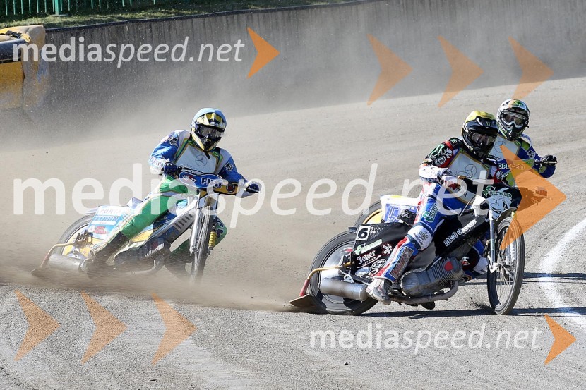 Matic Voldrih (AMTK Ljubljana), Ricky Wells (ZDA), Andriy Karpov (UKR)Speedway World Cup 2012, kvalifikacije, 2. dirka