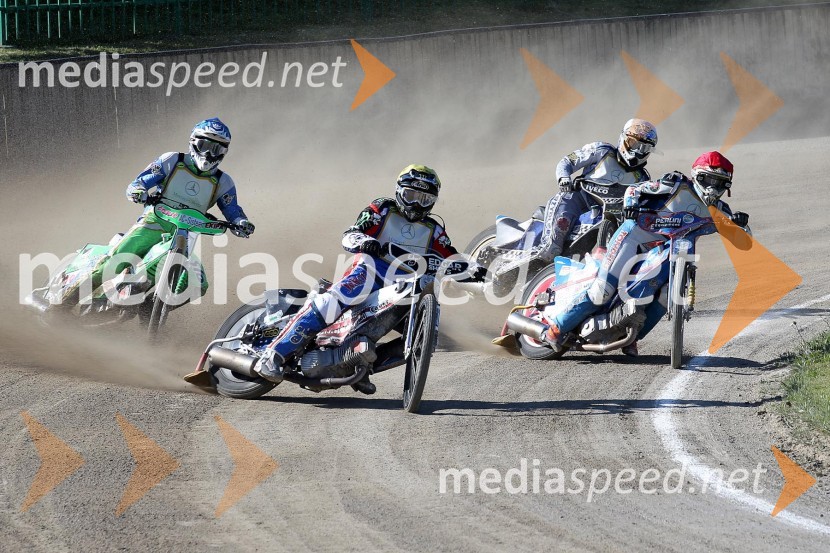 Maks Gregorič (AMTK Ljubljana), Ryan Fisher (ZDA), Stanislav Melnychuk (UKR), Cristian Carrica (ITA)Speedway World Cup 2012, kvalifikacije, 2. dirka