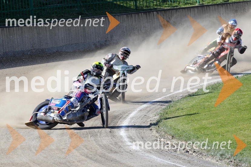 Greg Hancock (ZDA), Oleksandr Loktaev (UKR), Nicolas Vicentin (ITA),  Matic Ivačič (AMD Krško)Speedway World Cup 2012, kvalifikacije, 2. dirka