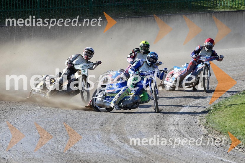 Oleksandr Loktaev (UKR), Greg Hancock (ZDA), Matej Žagar (AMTK Ljubljana), Nicolás Covatti (ITA)Speedway World Cup 2012, kvalifikacije, 2. dirka