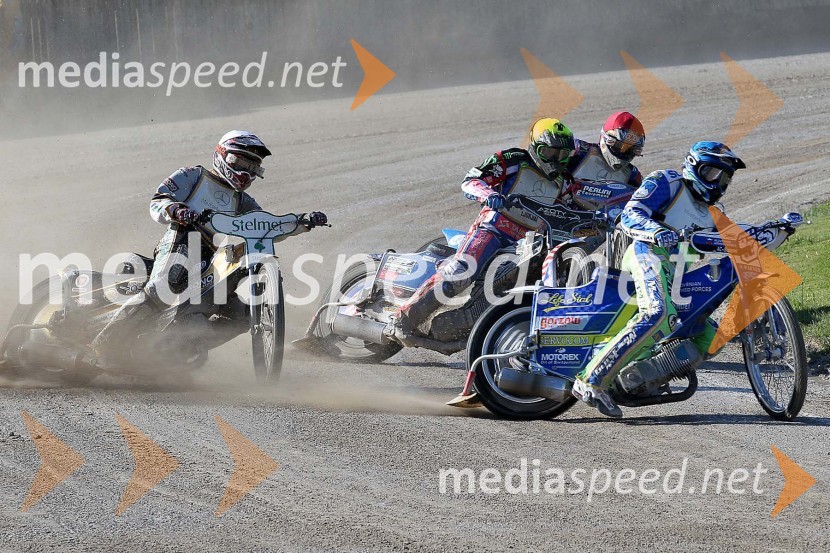 Oleksandr Loktaev (UKR), Greg Hancock (ZDA), Matej Žagar (AMTK Ljubljana), Nicolás Covatti (ITA)Speedway World Cup 2012, kvalifikacije, 2. dirka