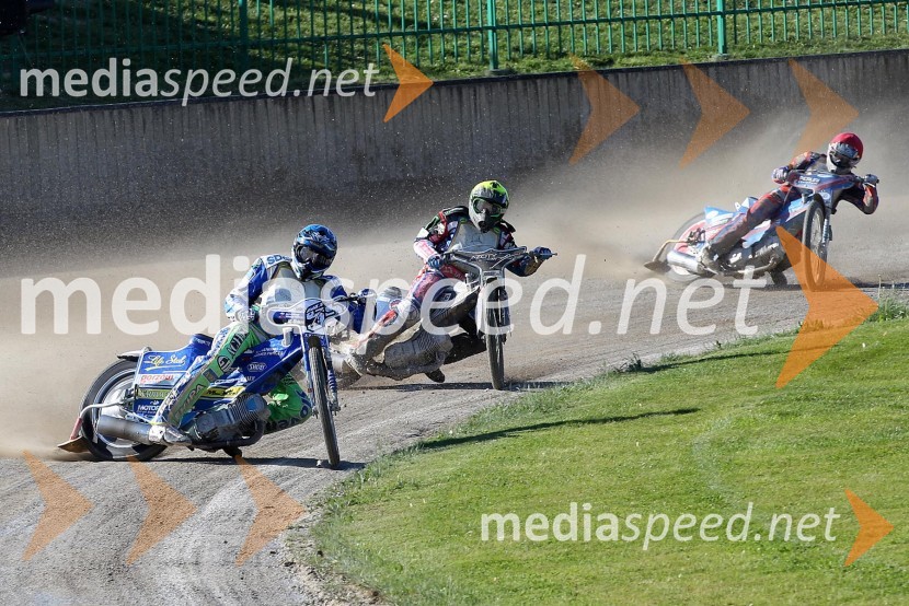 Matej Žagar (AMTK Ljubljana), Greg Hancock (ZDA), Nicolás Covatti (ITA)Speedway World Cup 2012, kvalifikacije, 2. dirka