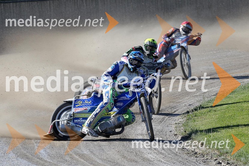 Matej Žagar (AMTK Ljubljana), Greg Hancock (ZDA), Nicolás Covatti (ITA)Speedway World Cup 2012, kvalifikacije, 2. dirka