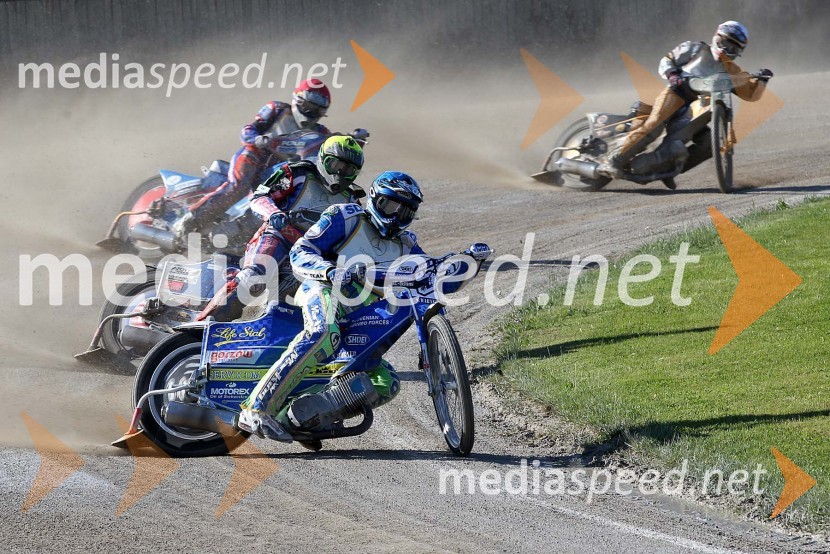 Matej Žagar (AMTK Ljubljana), Greg Hancock (ZDA), Nicolás Covatti (ITA)Speedway World Cup 2012, kvalifikacije, 2. dirka