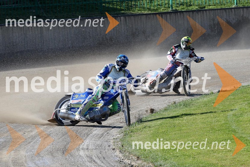 Matej Žagar (AMTK Ljubljana), Greg Hancock (ZDA)Speedway World Cup 2012, kvalifikacije, 2. dirka