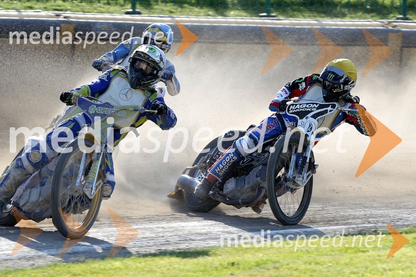 Andriy Karpov (UKR), Matic Voldrih (AMTK Ljubljana), Billy Hamill (ZDA)Speedway World Cup 2012, kvalifikacije, 2. dirka