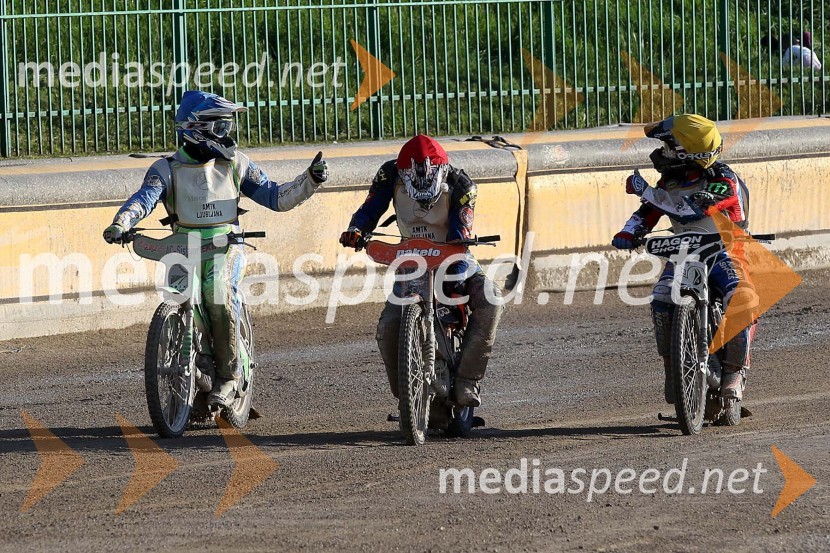 Maks Gregorič, (AMTK Ljubljana), Mattia Carpanese (ITA), Billy Hamill (ZDA)Speedway World Cup 2012, kvalifikacije, 2. dirka