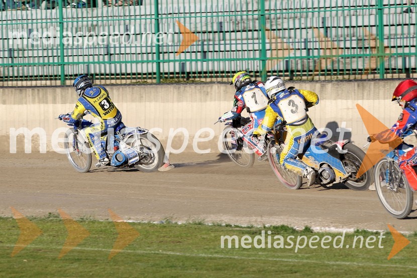 Matej Žagar (AMTK Ljubljana), Greg Hancock (ZDA), Kiril Tcukanov (UKR), Nicolás Covatti (ITA)Speedway World Cup 2012, kvalifikacije, 2. dirka