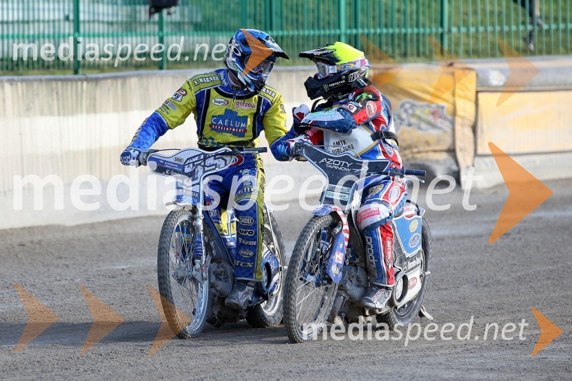 Matej Žagar (AMTK Ljubljana), Greg Hancock (ZDA)Speedway World Cup 2012, kvalifikacije, 2. dirka