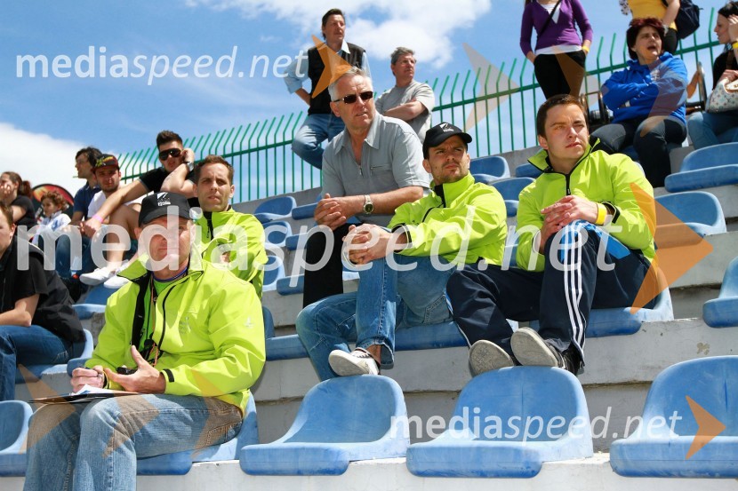 	Franci Kalin, AMTK Ljubljana, selektor Slovenije, 		
 	Vili Ferjan, oče speedway-ista Mateja Ferjana, Maks Gregorič, Slovenija (AMTK Ljubljana), Matic Ivačič (AMD Krško)Speedway World Cup 2012, kvalifikacije, 2. dirka