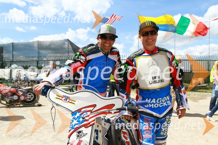 Greg Hancock (ZDA) in Billy Hamill (ZDA)Speedway World Cup 2012, kvalifikacije, 2. dirka