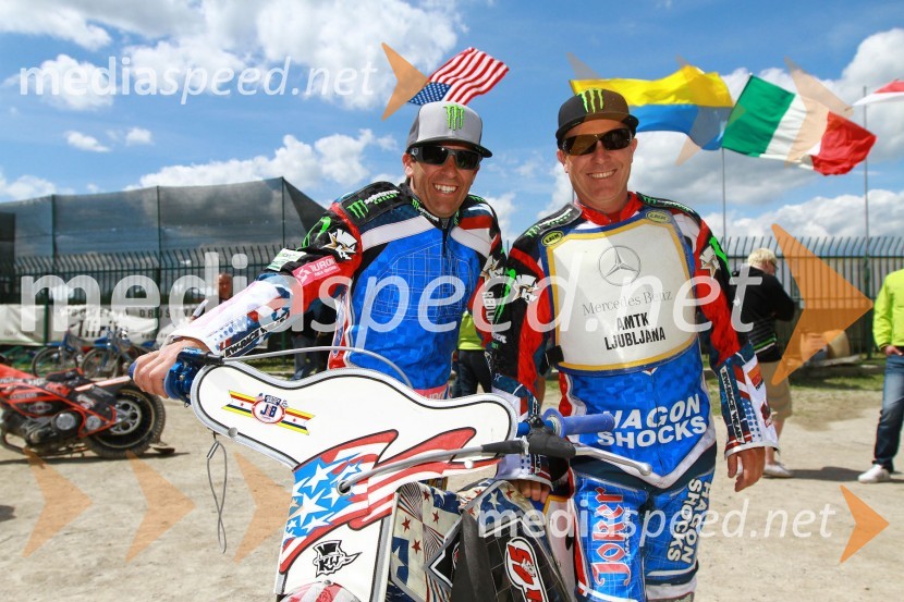 Greg Hancock (ZDA) in Billy Hamill (ZDA)Speedway World Cup 2012, kvalifikacije, 2. dirka