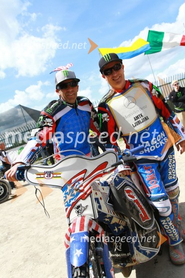 Greg Hancock (ZDA) in Billy Hamill (ZDA)Speedway World Cup 2012, kvalifikacije, 2. dirka