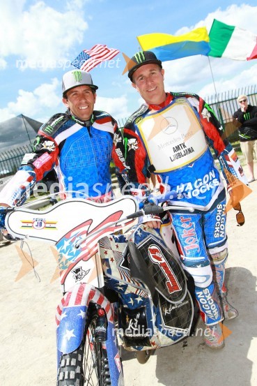 Greg Hancock (ZDA) in Billy Hamill (ZDA)Speedway World Cup 2012, kvalifikacije, 2. dirka