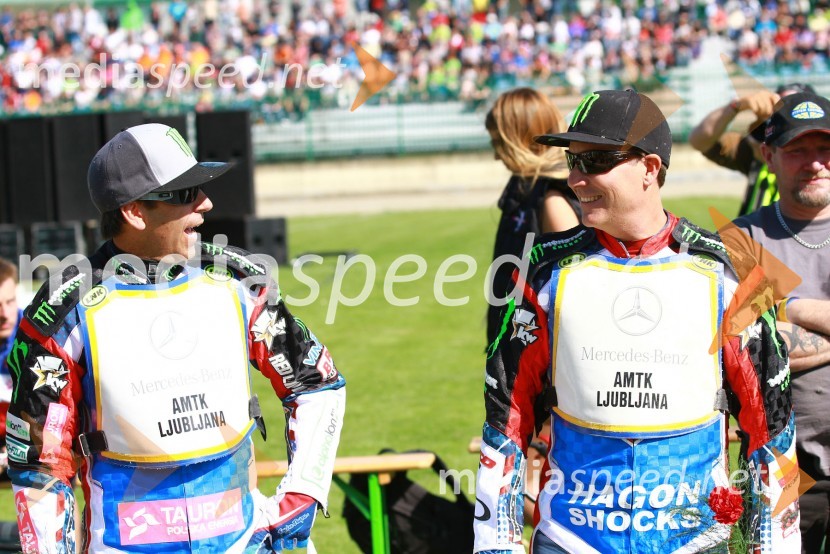 Greg Hancock (ZDA) in Billy Hamill (ZDA)Speedway World Cup 2012, kvalifikacije, 2. dirka