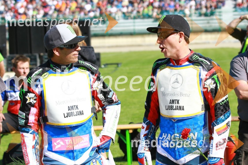 Greg Hancock (ZDA) in Billy Hamill (ZDA)Speedway World Cup 2012, kvalifikacije, 2. dirka