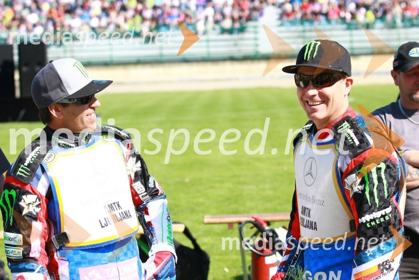 Greg Hancock (ZDA) in Billy Hamill (ZDA)Speedway World Cup 2012, kvalifikacije, 2. dirka