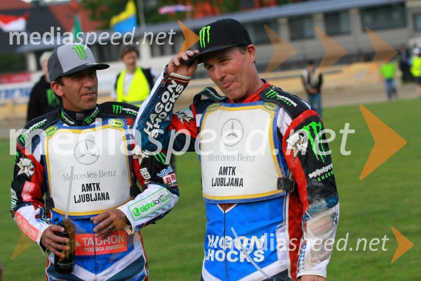 Greg Hancock (ZDA) in Billy Hamill (ZDA)Speedway World Cup 2012, kvalifikacije, 2. dirka