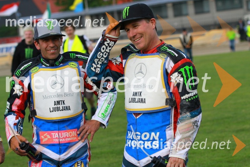 Greg Hancock (ZDA) in Billy Hamill (ZDA)Speedway World Cup 2012, kvalifikacije, 2. dirka