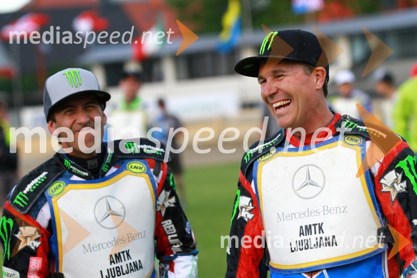 Greg Hancock (ZDA) in Billy Hamill (ZDA)Speedway World Cup 2012, kvalifikacije, 2. dirka