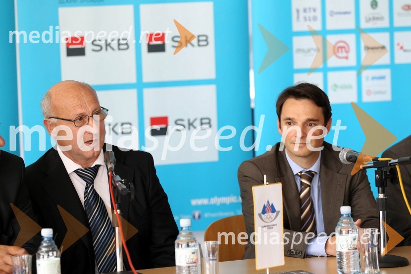 Bogdan Gabrovec, podpredsednik Olimpijskega komiteja Slovenije in predsednik Judo zveze Slovenije, Danilo Ferjančič, generalni direktor Porsche Slovenija d.o.o.Novinarski klub z OKS in Porsche Slovenija