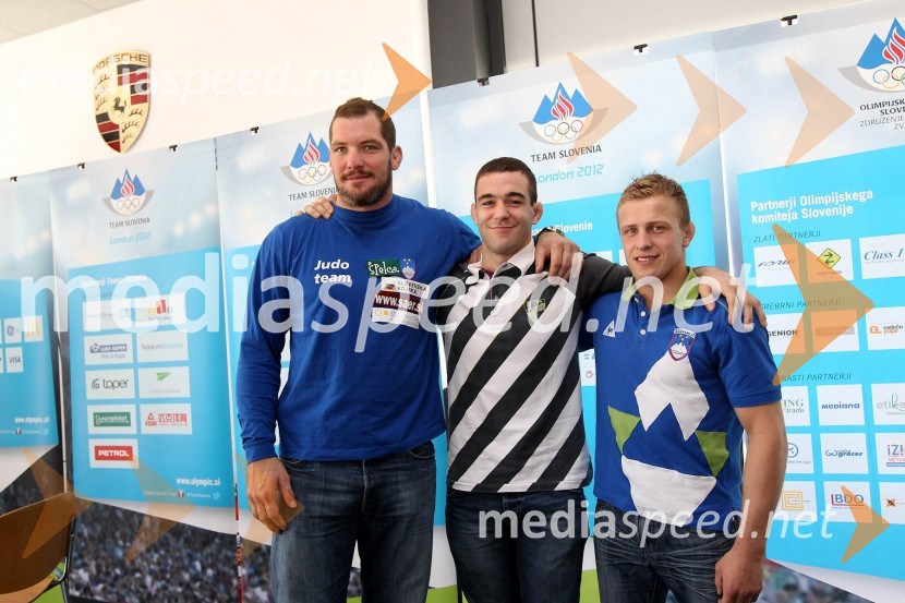 Matjaž Ceraj, judoist, Aljaž Sedej, judoist, Rok Drakšič, judoistNovinarski klub z OKS in Porsche Slovenija