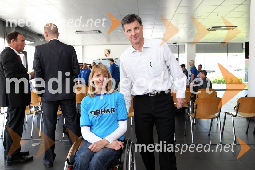 Andreja Dolinar, Jernej Dragoš, direktor znamke Porsche pri podjetju Porsche Slovenija d.o.o.Novinarski klub z OKS in Porsche Slovenija