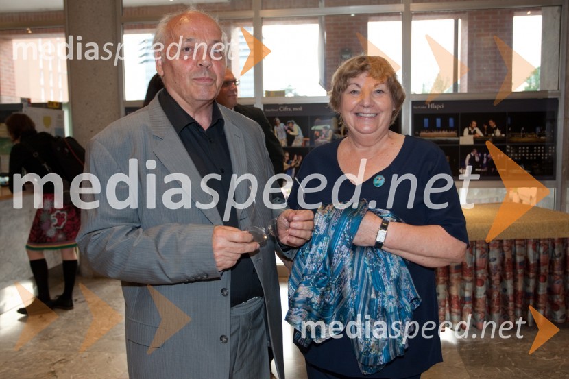 Sergij Pelhan, nekdanji direktor SNG Nova Gorica s soprogoTantadruj, podelitev nagrad Primorskih gledališč