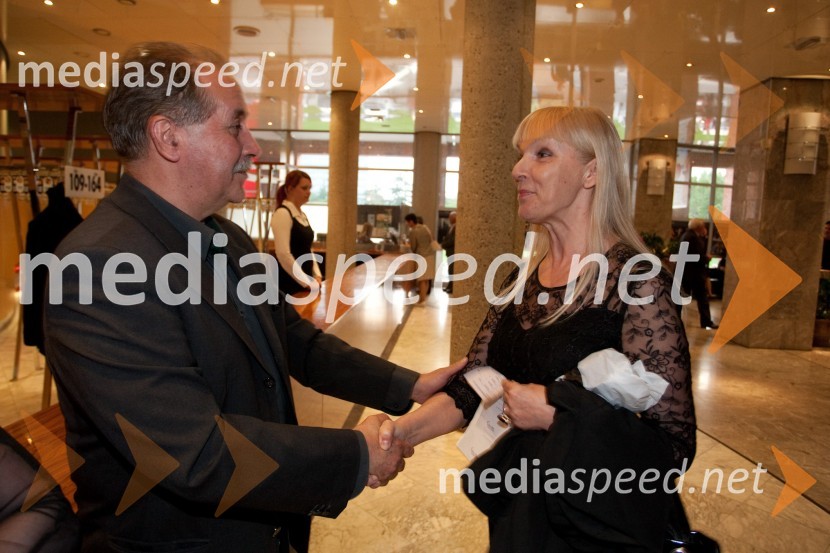 Marko Sosič, režiser in Nada HrovatTantadruj, podelitev nagrad Primorskih gledališč