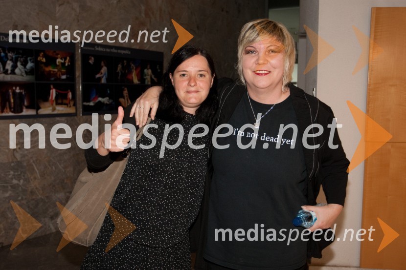 Mihaela Trupi, organizatorka in Ira Ratej, umetniška vodja SNG Nova GoricaTantadruj, podelitev nagrad Primorskih gledališč